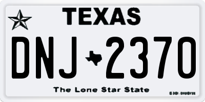 TX license plate DNJ2370