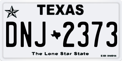 TX license plate DNJ2373