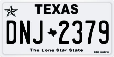 TX license plate DNJ2379