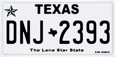 TX license plate DNJ2393