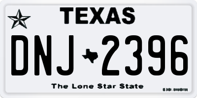 TX license plate DNJ2396