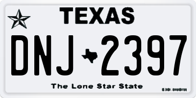 TX license plate DNJ2397