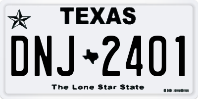 TX license plate DNJ2401