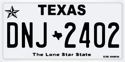 TX license plate DNJ2402