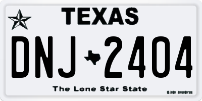 TX license plate DNJ2404