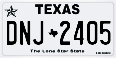 TX license plate DNJ2405