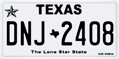 TX license plate DNJ2408