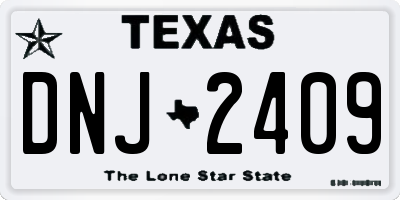 TX license plate DNJ2409
