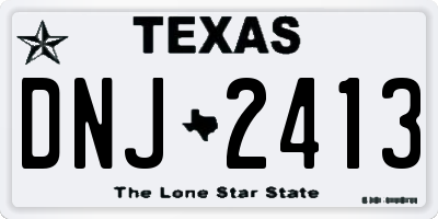 TX license plate DNJ2413