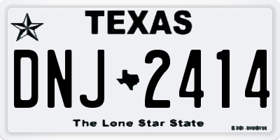 TX license plate DNJ2414