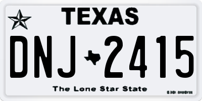 TX license plate DNJ2415