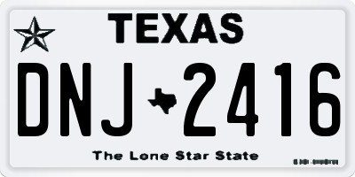 TX license plate DNJ2416