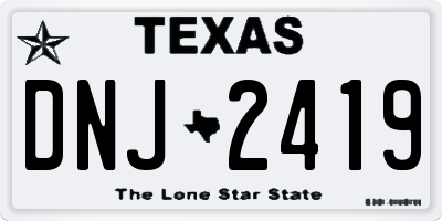 TX license plate DNJ2419