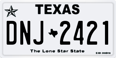 TX license plate DNJ2421