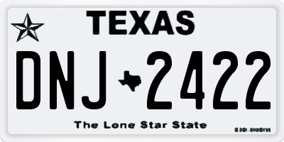 TX license plate DNJ2422