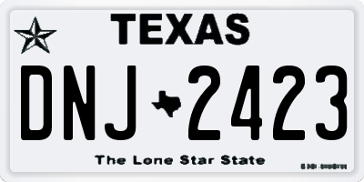 TX license plate DNJ2423