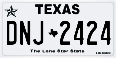 TX license plate DNJ2424