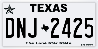 TX license plate DNJ2425