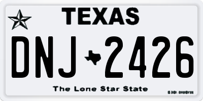 TX license plate DNJ2426