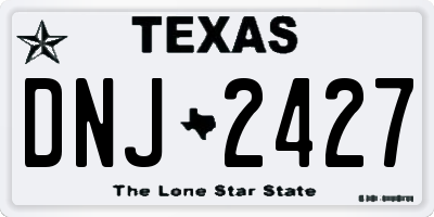 TX license plate DNJ2427