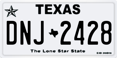 TX license plate DNJ2428