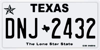 TX license plate DNJ2432