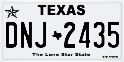 TX license plate DNJ2435