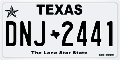 TX license plate DNJ2441