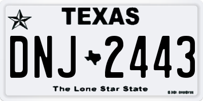 TX license plate DNJ2443