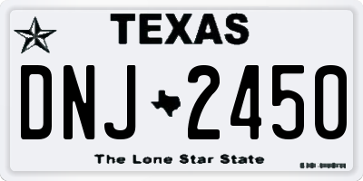 TX license plate DNJ2450