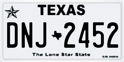 TX license plate DNJ2452