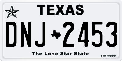 TX license plate DNJ2453
