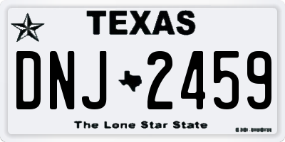 TX license plate DNJ2459