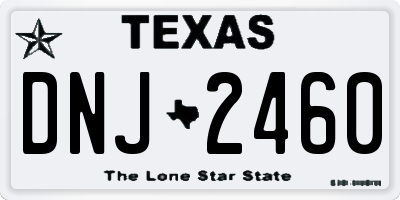 TX license plate DNJ2460