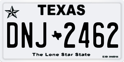 TX license plate DNJ2462