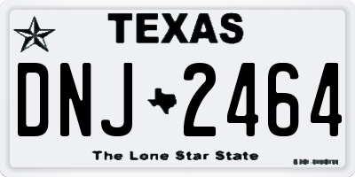 TX license plate DNJ2464