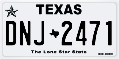 TX license plate DNJ2471
