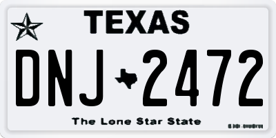 TX license plate DNJ2472