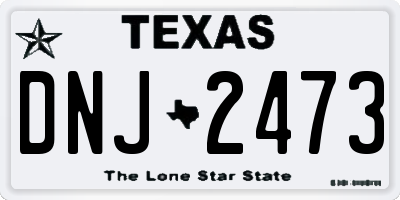 TX license plate DNJ2473