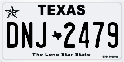 TX license plate DNJ2479