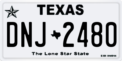 TX license plate DNJ2480