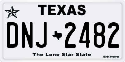 TX license plate DNJ2482