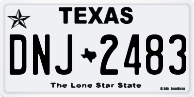 TX license plate DNJ2483
