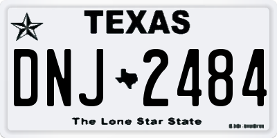 TX license plate DNJ2484