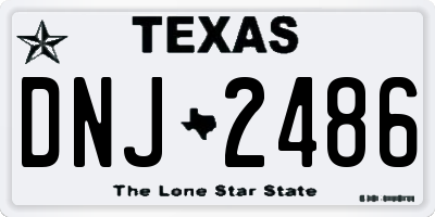 TX license plate DNJ2486