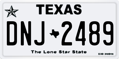 TX license plate DNJ2489