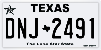 TX license plate DNJ2491