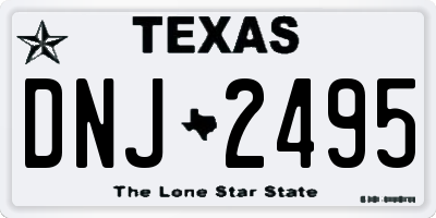 TX license plate DNJ2495