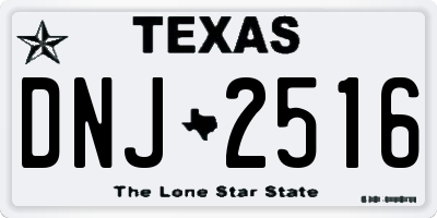 TX license plate DNJ2516