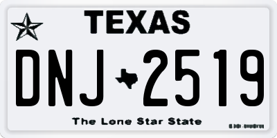 TX license plate DNJ2519